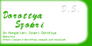 dorottya szopri business card